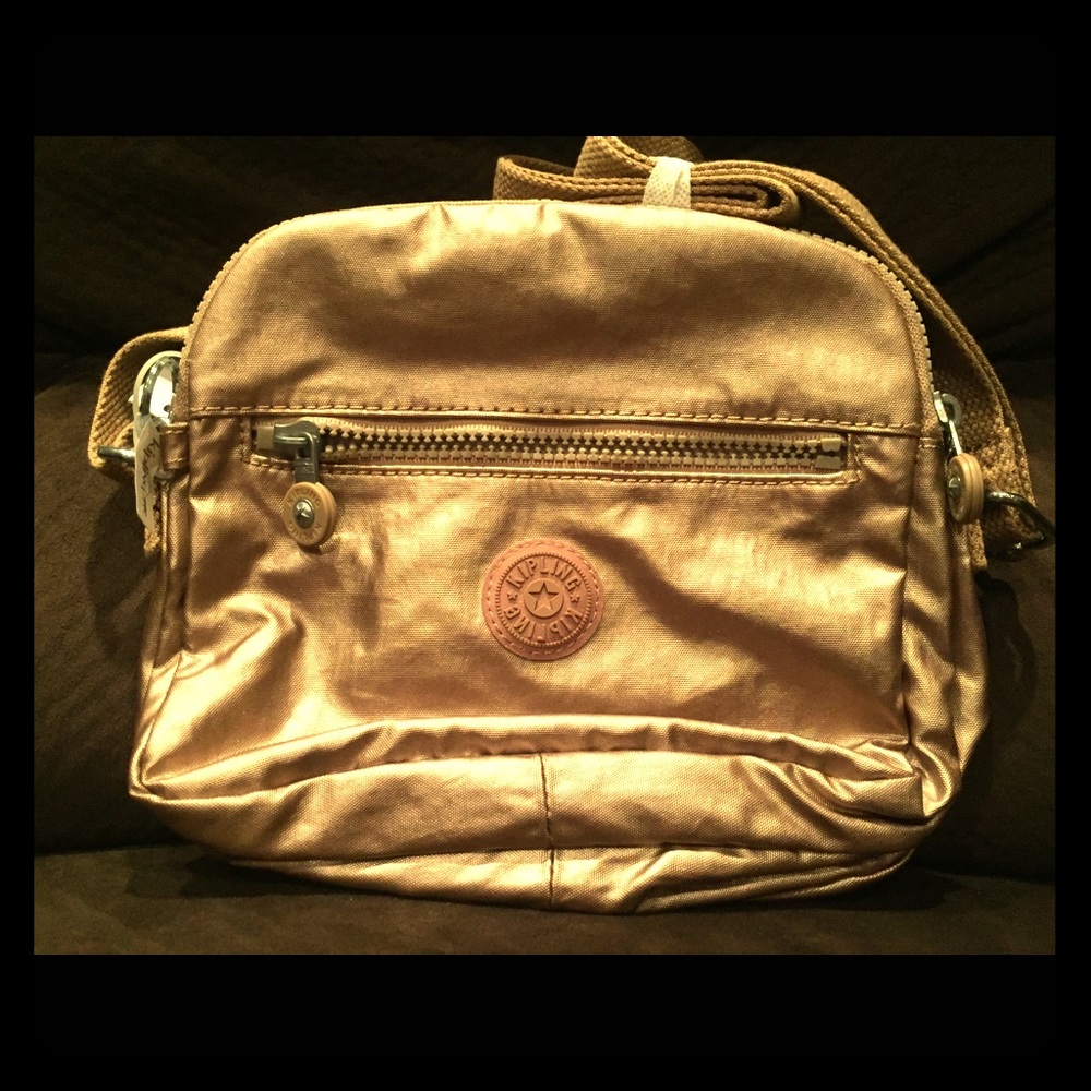 Kipling Metallic Gold Crossbody